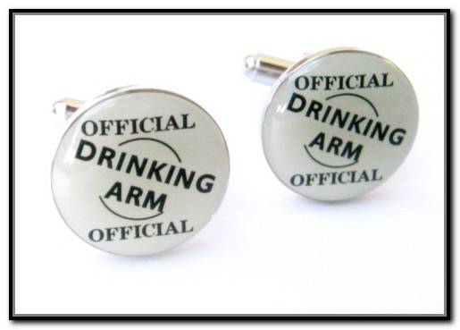 **    " OFFICIAL DRINKING ARM " CUFFLINKS    **