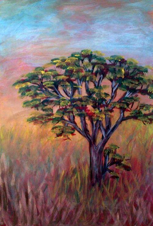 New - Bushveld Sunset 3 - Original Mari Mackie - 290X420mm