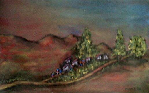 Miniatures - Original Mari Mackie - Karoo Sunset 2 - 70 X 270mm