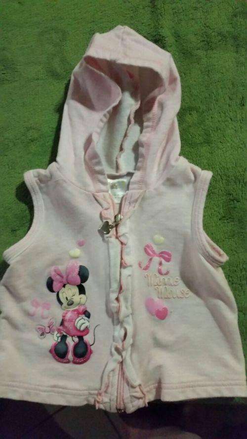 Cutest Minnie Mouse Sleeveless Hoodie in Stonewash Pink - 18-24 Months