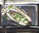 Italian Charms 9mm - Fits Nomination - ZIRCON - SANDAL (FLIP FLOP) GREEN- PERIDOT AUGUST
