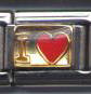 Italian Charms 9mm - Fits Nomination - Enamel - I HEART