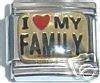 Italian Charms 9mm - Fits Nomination - ENAMEL - I LOVE MY FAMILY