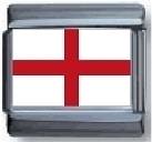 Italian Charms 9mm - Fits Nomination - Enamel - ENGLAND ST GEORGES FLAG