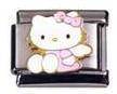 Italian Charms 9mm - Fits Nomination - Enamel - KITTY WITH WINGS