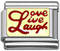 Italian Charms - Fits All 9mm Modular Bracelets - Words - LIVE, LOVE, LAUGH (T&Z)