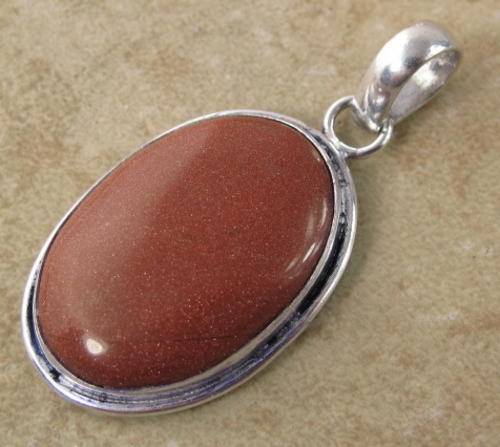 DAZZLING GOLD SUN SITARA NATURAL GEMSTONE 925 SILVER PENDANT 2" - 3634