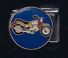Italian Charms - Fits All 9mm Modular Bracelets - MOTOR BIKE - TOURER -T