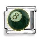 Italian Charms - Fits All 9mm Modular Bracelets - EIGHT BALL - T