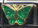 Italian Charms - Fits All 9mm Modular Bracelets - Enamel - GREEN GLITTER BUTTERFLY