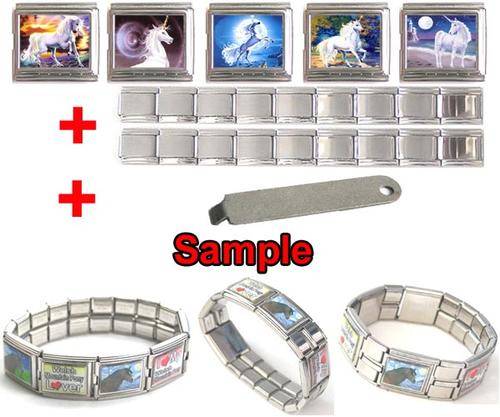 SPECIAL - UNICORN MEGA 18mm CHARMS & 9mm SHINEY CHARMS STARTER BRACELET