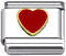 Italian Charms - Fits All 9mm Modular Bracelets - Enamel - RED HEART (D)