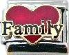 Italian Charms - Fits All 9mm Modular Bracelets - Enamel - HEART FAMILY