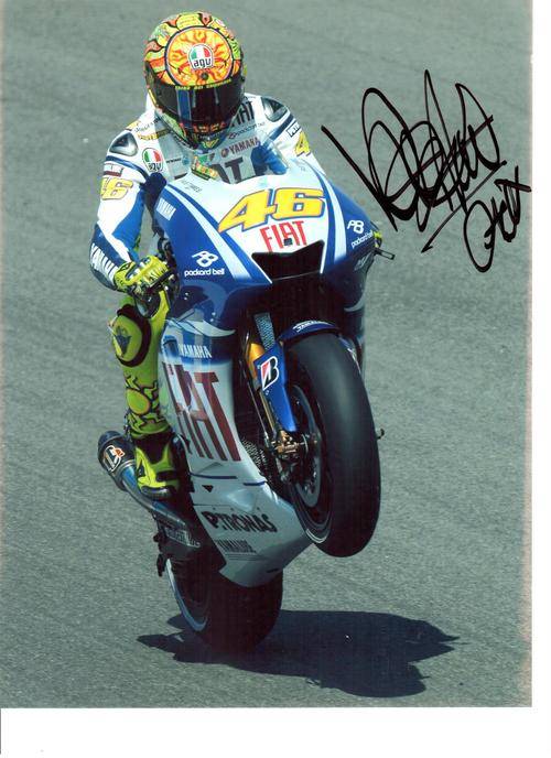 FOR ALL THE LOYAL FANS - He is BACK Where We Love HIM - ROSSI ON HIS YAMAHA SIGNED REPRINT - O.C