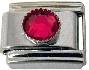 Italian Charms 9mm - Fits Nomination - Birthstone - MEDIUM ROUND - JANUARY - DARK RED