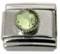 Italian Charms 9mm - Fits Nomination - Birthstone -MEDIUM ROUND - AUGUST - GREEN (SLIGHTLY SMALLER)