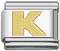 Italian Charms - Fits All 9mm Modular Bracelets - Letters - STYLE 2 GOLD K