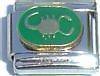 Italian Charms - Fits All 9mm Modular Bracelets - Enamel - Green Zodiac - SCORPIO