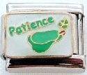 Italian Charms - Fits All 9mm Modular Bracelets - Enamel -  FRUITS OF THE SPIRIT - PATIENCE (Z)