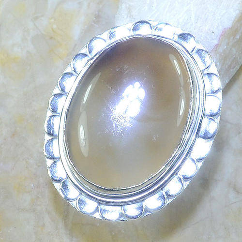 "R10 SPECIAL" WHAT A STUNNER - AGATE NATURAL GEMSTONE 925 SILVER RING #6.5