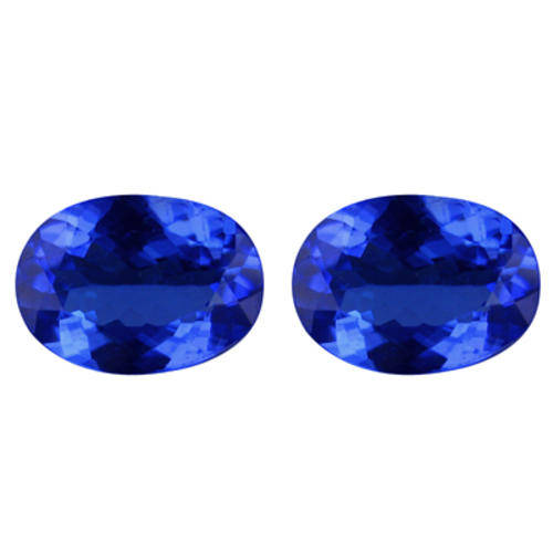 VIP COLLECTION - Pair AAA+ Natural TANZANITE - Purplish Blue - VVS - 1.62ct - ERV R20250.00