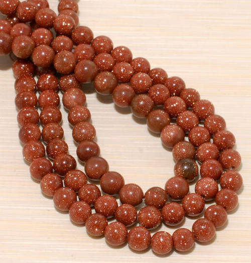 Melbon Store - 49 pieces - Natural GOLD SITARA Round Beads - 8mm - O.C.
