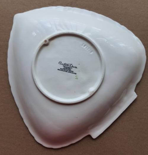 Original 1940's CARLTON WARE Bowl - Hand Painted Embossed "Apple Blossom" Design -Marked