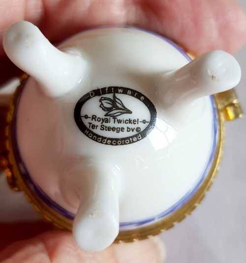 Delftware Handcrafted Porcelain Egg - Marked - Paintwork is perfect, just reflections