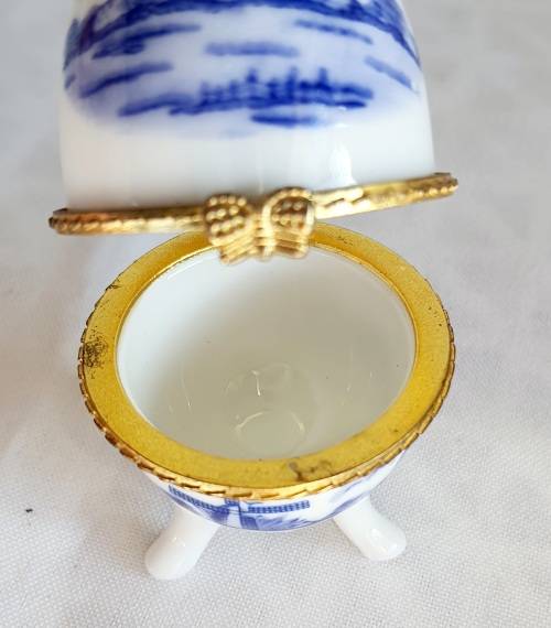 Delftware Handcrafted Porcelain Egg - Marked - Paintwork is perfect, just reflections