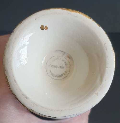Rare in this condition -1940's Oldcourt Ware Hand Painted Lustre Vase - Gilt Edges - Marked
