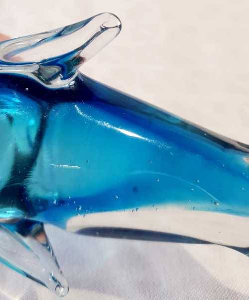 Stunning Hand Blown Murano Glass Dolphin (2) - VGC - All Appendages Fully Intact as Pics