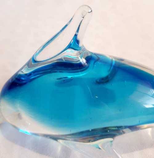 Stunning Hand Blown Murano Glass Dolphin (2) - VGC - All Appendages Fully Intact as Pics