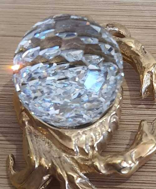 Extraordinary Gold Plated and Austrian Crystal Crab
