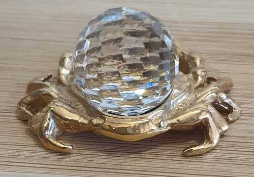 Extraordinary Gold Plated and Austrian Crystal Crab