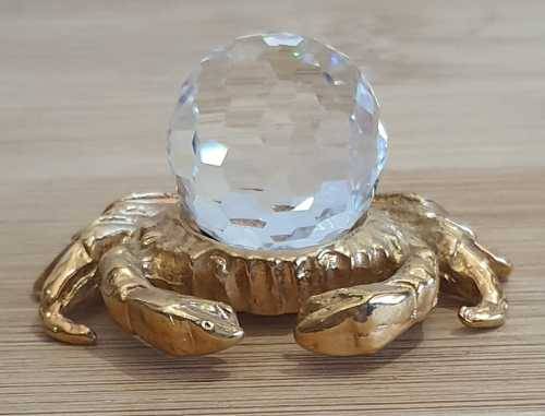 Extraordinary Gold Plated and Austrian Crystal Crab