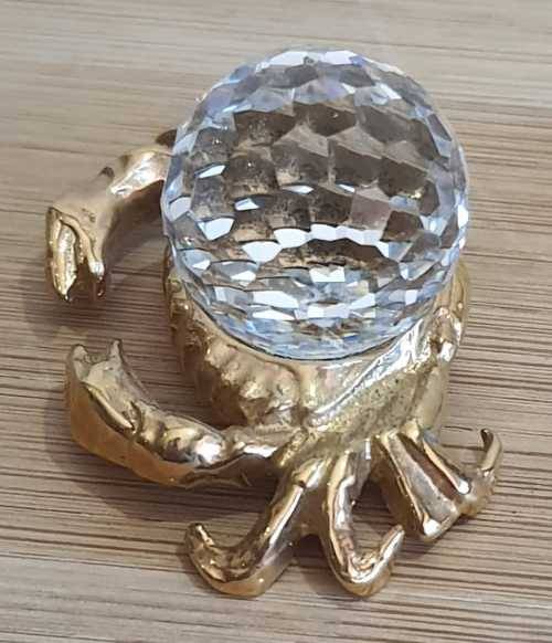 Extraordinary Gold Plated and Austrian Crystal Crab