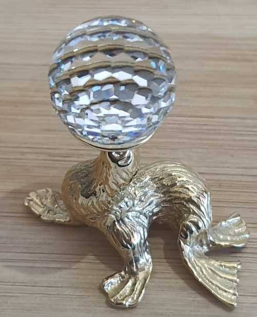 Exceptional Gold Plated and Austrian Crystal Seal