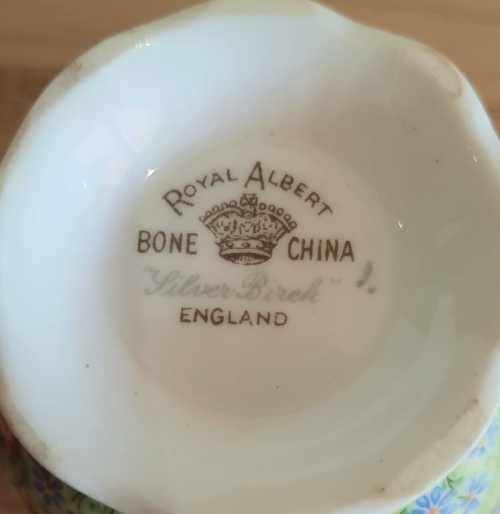 Royal Albert Silver Birch Duo - c.30-60s - Discontinued -VGC