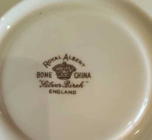 Royal Albert Silver Birch Duo - c.30-60s - Discontinued -VGC