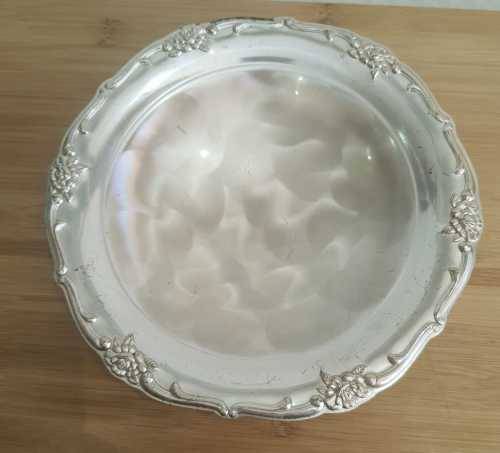 Art Nouveau Styled Aluminium Bon Bon Dish with 3 Round Feet