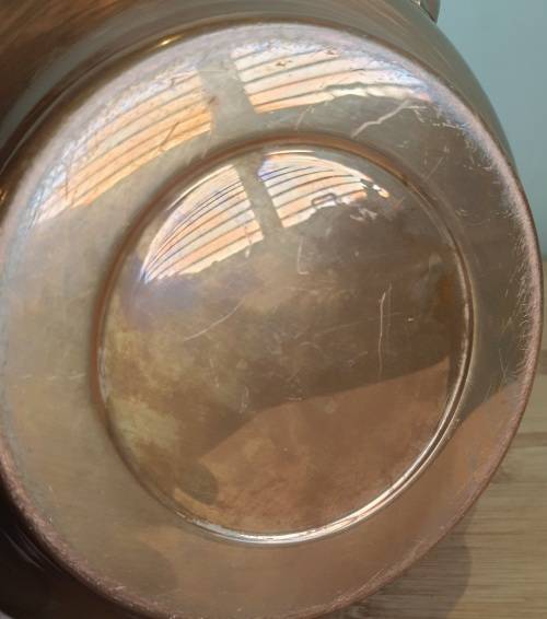 26x23 Vintage Copper Tea Pot with Wooden Handle - Needs a Good Clean