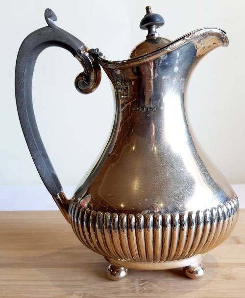 Stunning Antique Silver Plated Water Jug with Bakelite Handle and Top - Needs a Clean - Marked