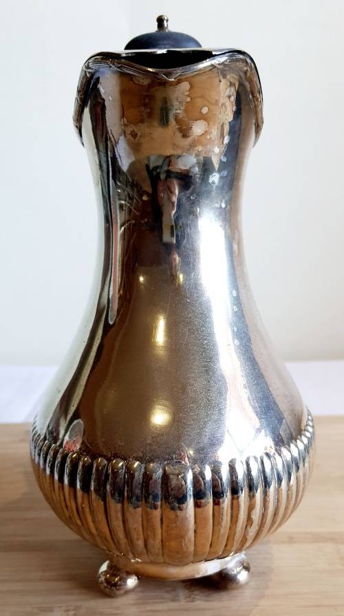 Stunning Antique Silver Plated Water Jug with Bakelite Handle and Top - Needs a Clean - Marked