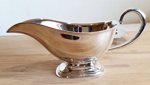 Vintage Angora EPNS Made in England Gravy Boat and Tray - Marked