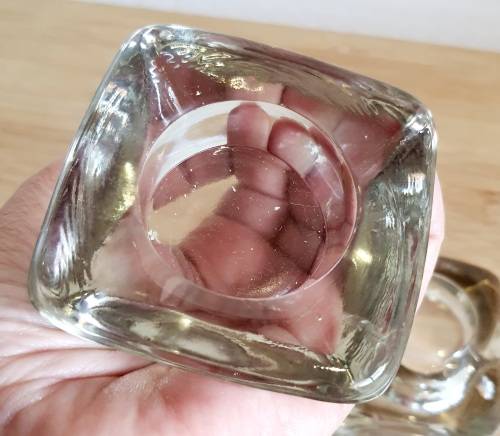 4 Hand Blown Solid Glass Tea Light Holders - 4 Sets of 4 Available - Bid is Per Set of 4