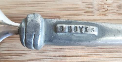 Functional Art - Early Carrol Boyes Pewter and Stainless Steel Teaspoon - Marked