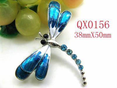 EXQUISITE Swarovski Crystal and Enamel Dragonfly - Just in time for Winter and Scarves