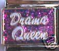 Italian Charms - Fits Nomination - Enamel - DRAMA QUEEN (SORRY FOR BLUR)