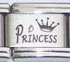 Italian Charms - Fits Nomination - Laser - PRINCESS AND CROWN