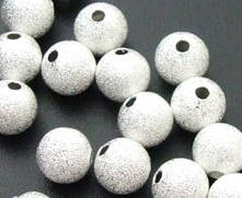 100pcs 6MM STARDUST ROUND SPACER BEADS